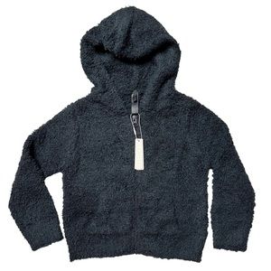 NWT Skims Kids Cozy Full Zip Hoodie Jacket in Onyx Unisex Kids Sz 2T/3T